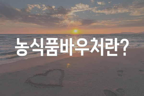 농식품바우처란?