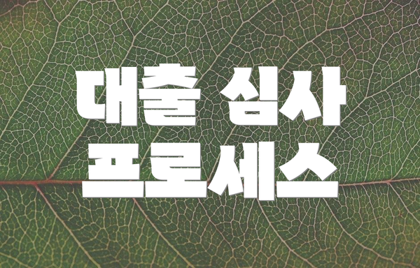 대출 심사 프로세스