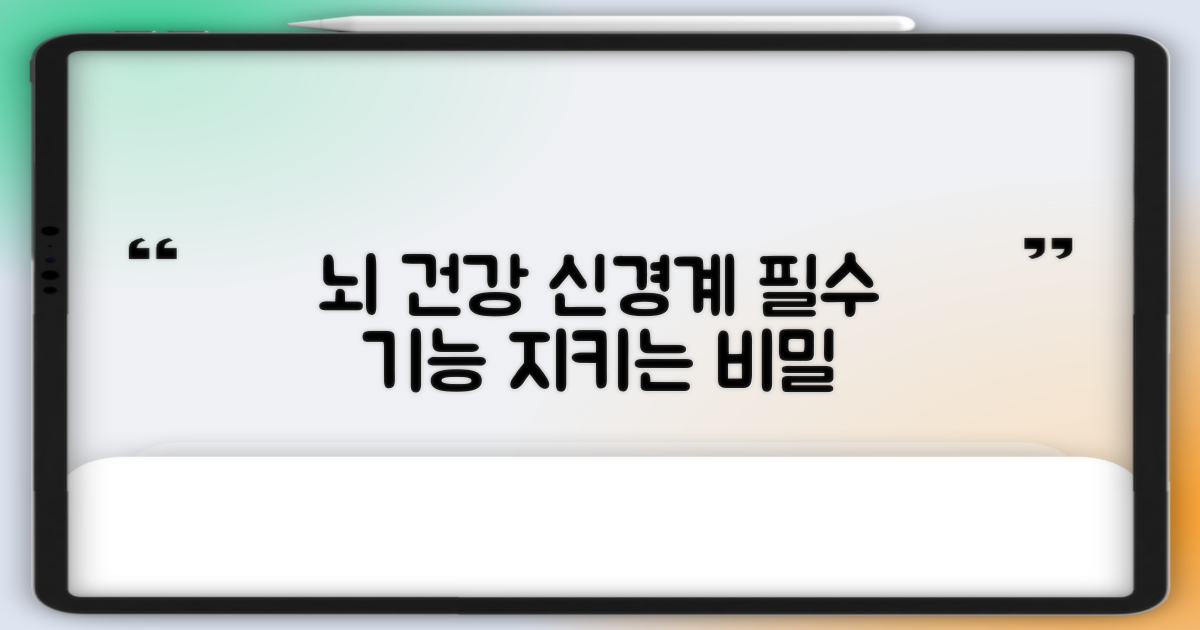 신경계 기능: 뇌 건강 지킴이