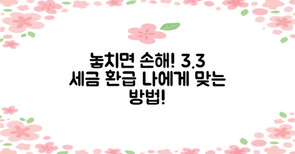 놓치기 쉬운 3.3 세금 환급 신청 팁: 나에게 맞는 방법은?