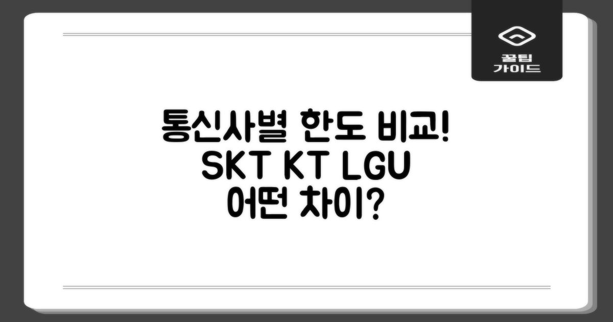 통신사별 한도는 어떻게 다를까요?