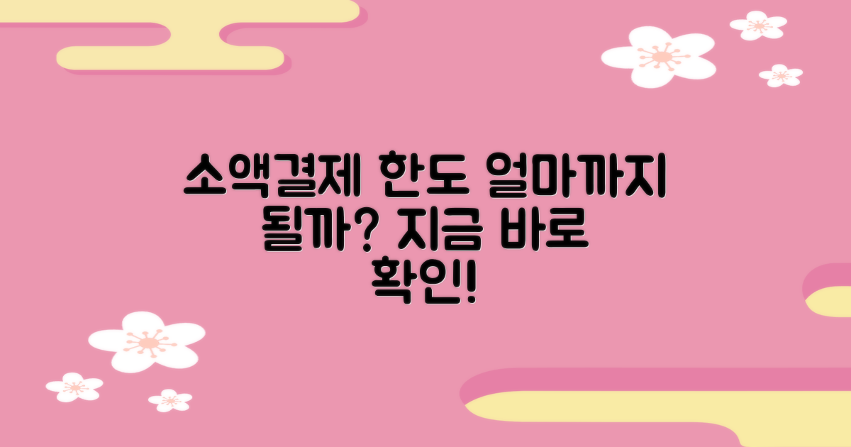 소액결제 한도, 정확히 얼마인가요?