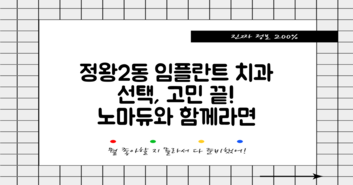 Nomadue와 함께 시흥시 정왕2동 임플란트 치과 선택 가이드