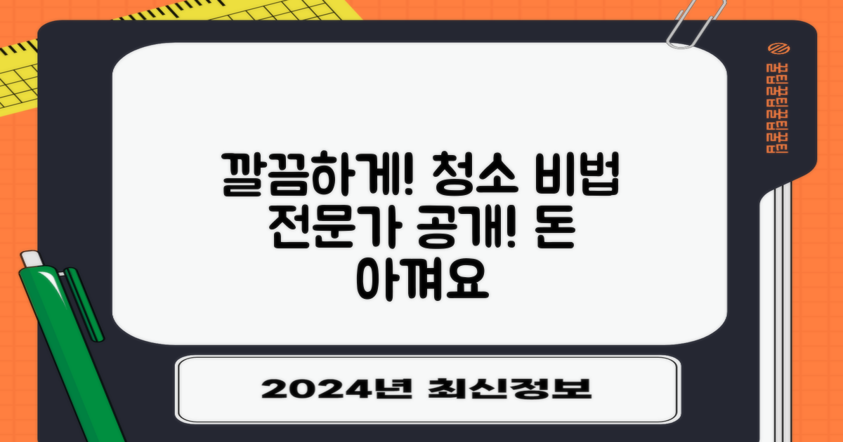 전문가 추천: 합리적 청소 방법
