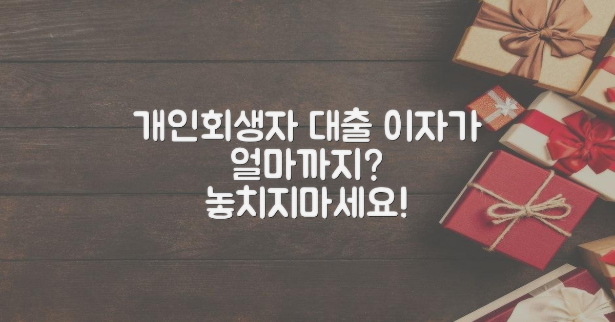 개인회생자 대출, 이자율 얼마까지?