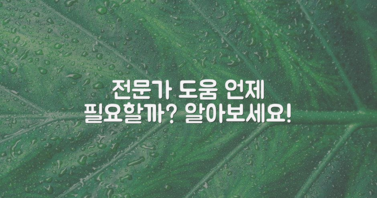 전문가 도움, 언제 받을까?