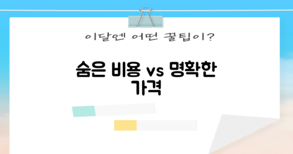 숨겨진 비용 vs 투명한 가격