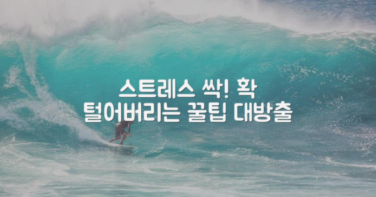 스트레스 날리는 꿀팁