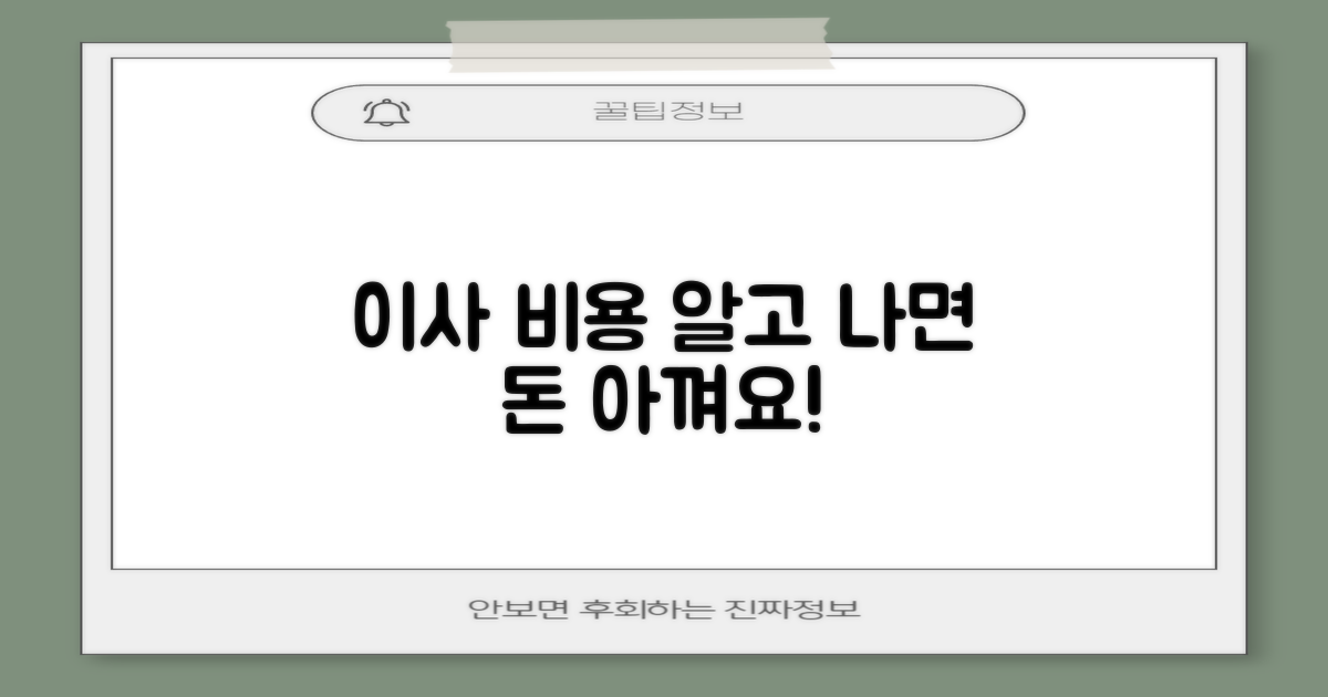 이사 비용, 제대로 알아보셨나요?