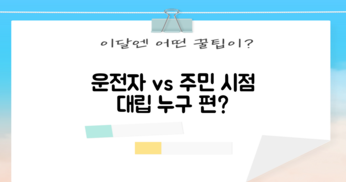 운전자 vs 주민 시점
