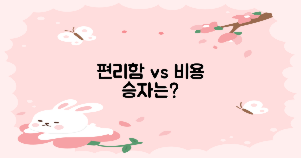 편리함 vs 비용 비교