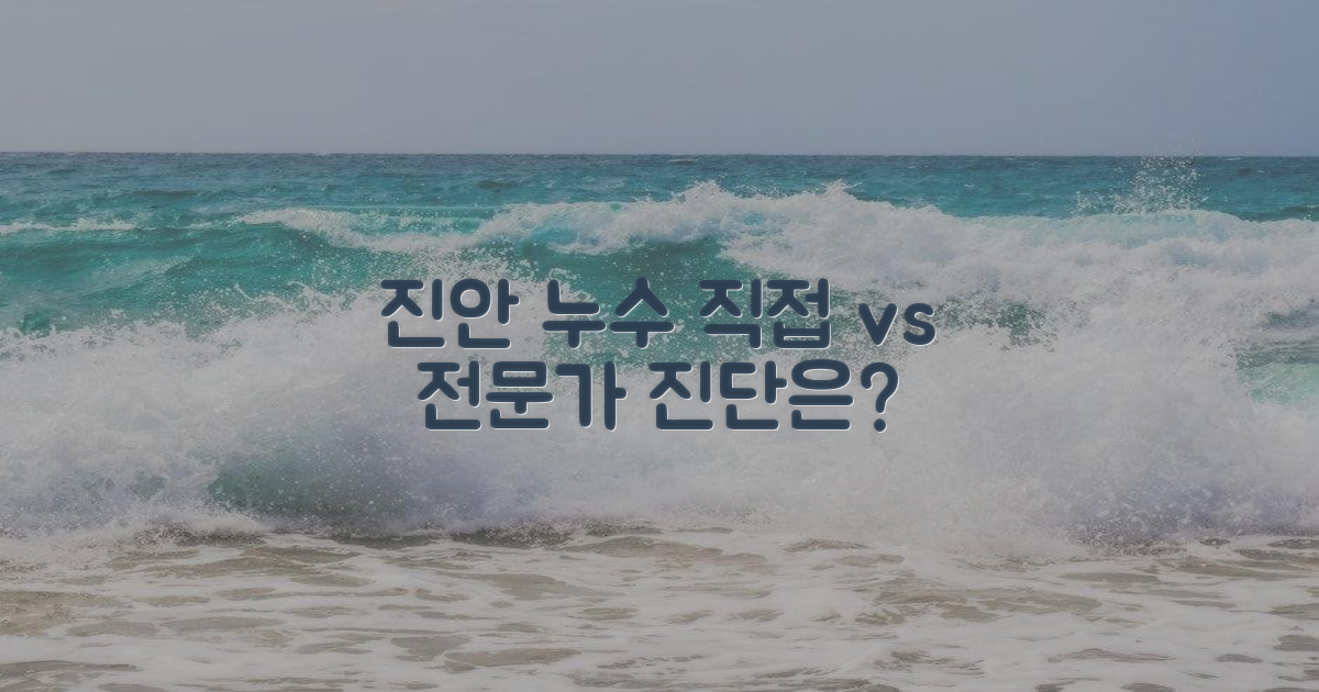 진안 누수, 직접 vs 전문가