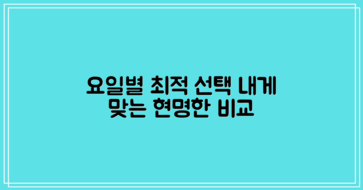 합리적 선택, 요일별 비교