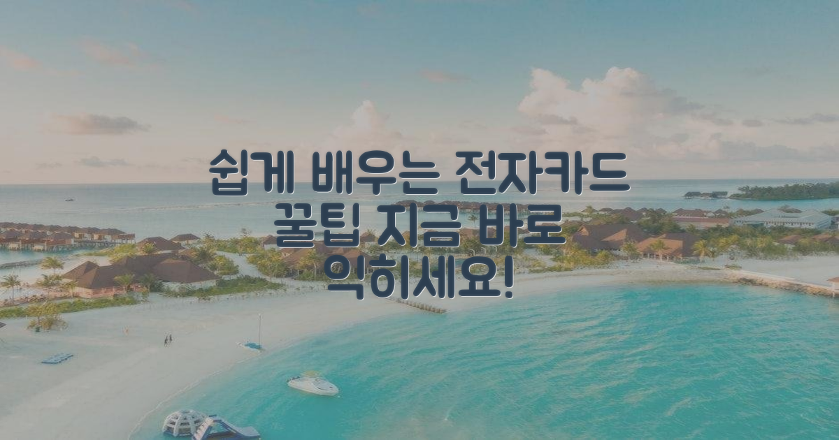 전자카드 사용법을 익히세요