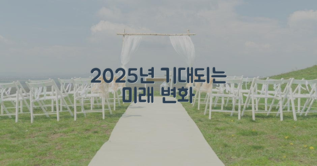 2025년, 기대되는 변화