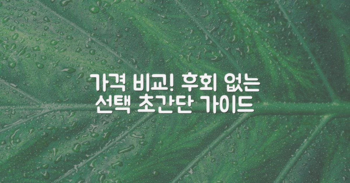 가격 비교! 후회 없는 선택 가이드