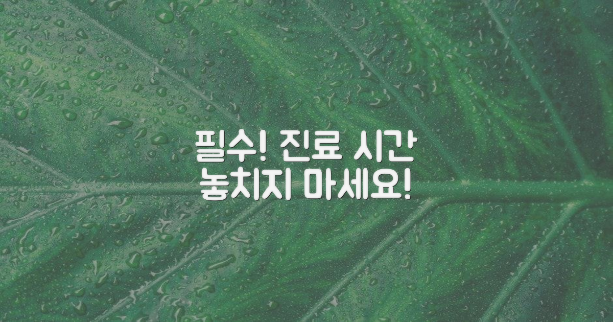 진료시간 확인은 필수!