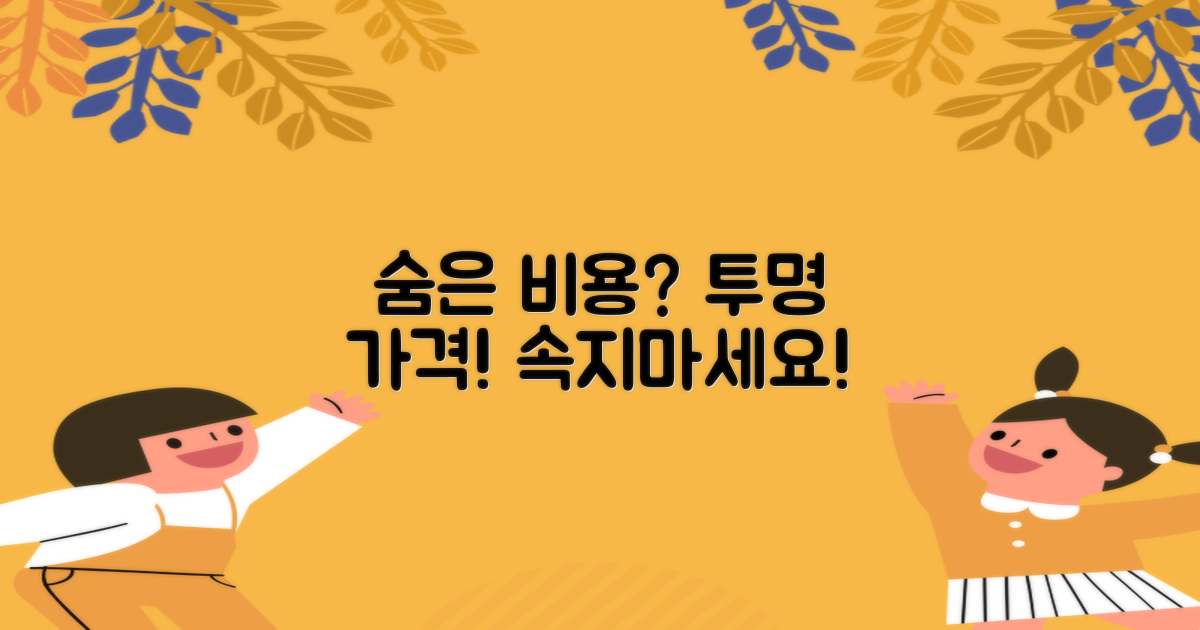 숨겨진 비용 vs 투명 가격