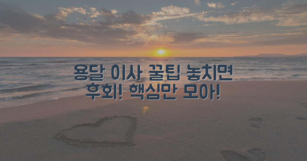 용달 이사, 놓치기 쉬운 팁