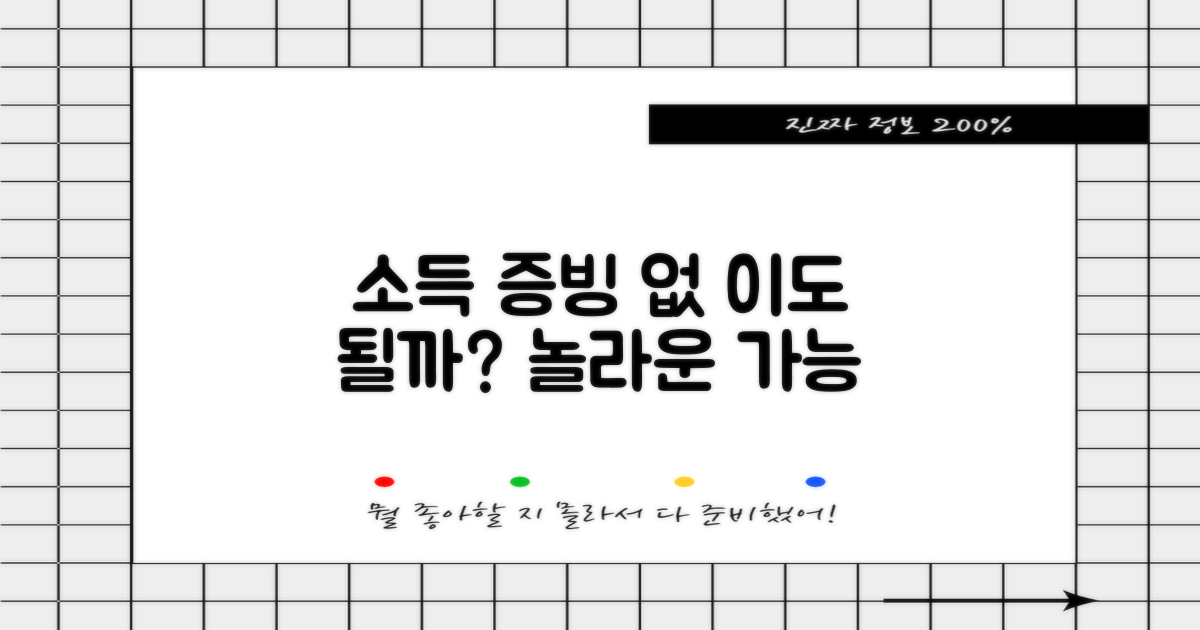 소득 증빙 없이도 가능할까?