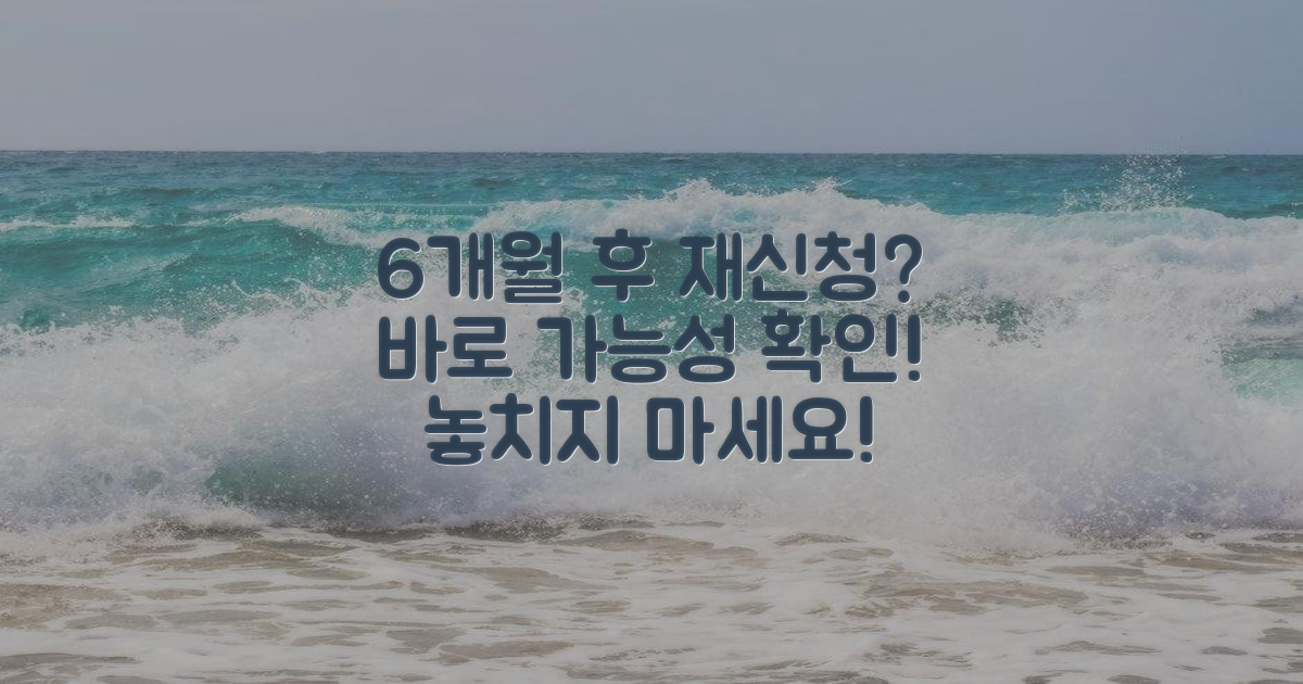 6개월 후 재신청 가능성
