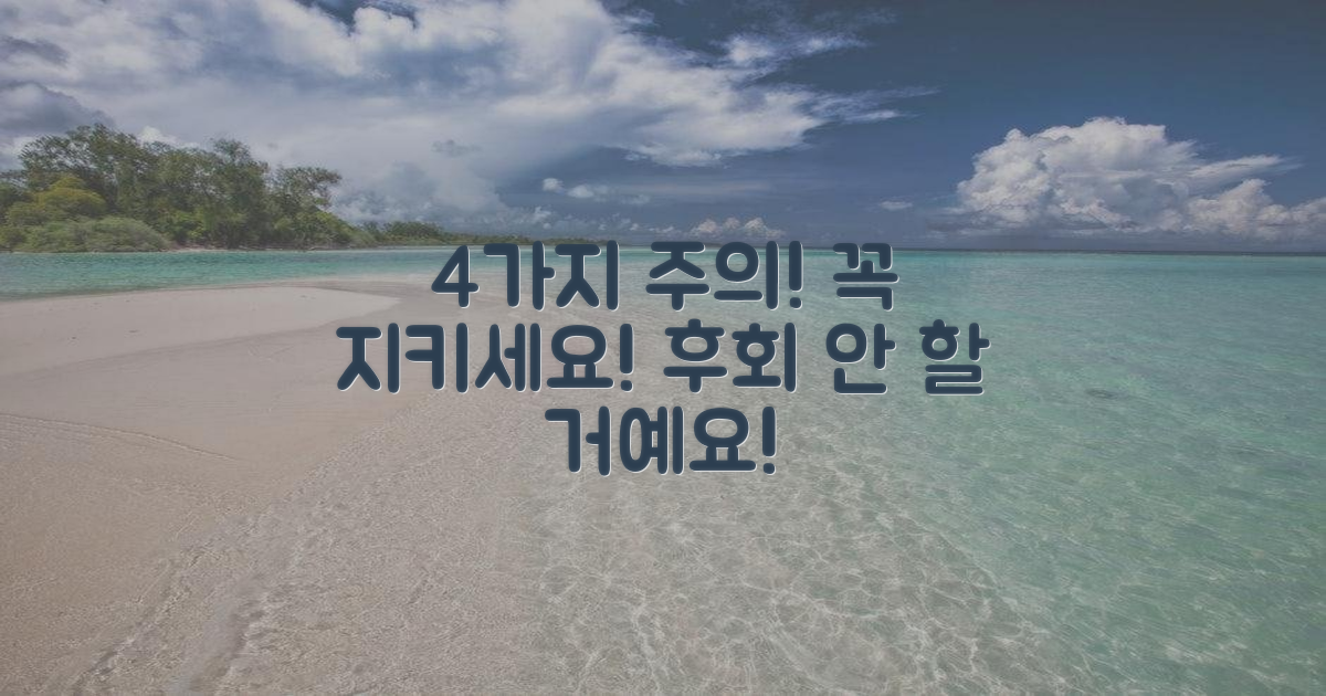 4가지 주의사항