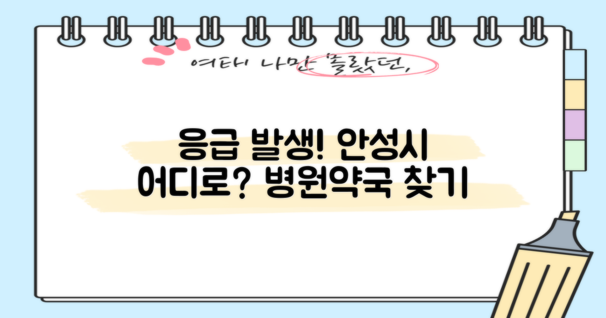 응급 상황, 안성시 어디로 가야 할까?