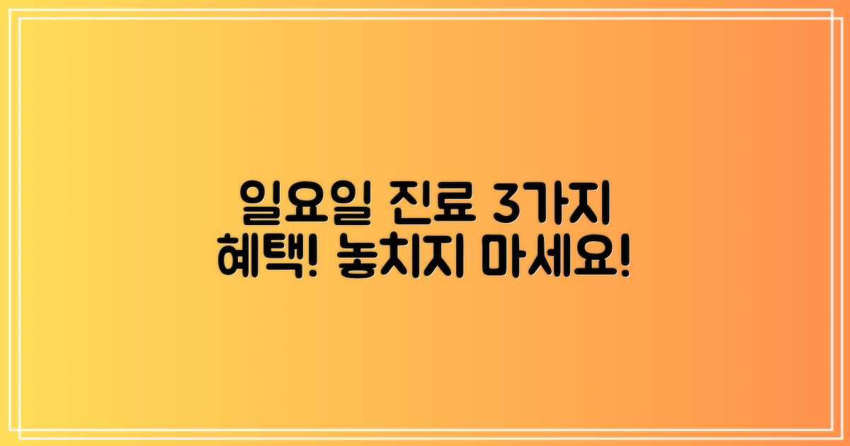 3가지 일요일 진료 혜택