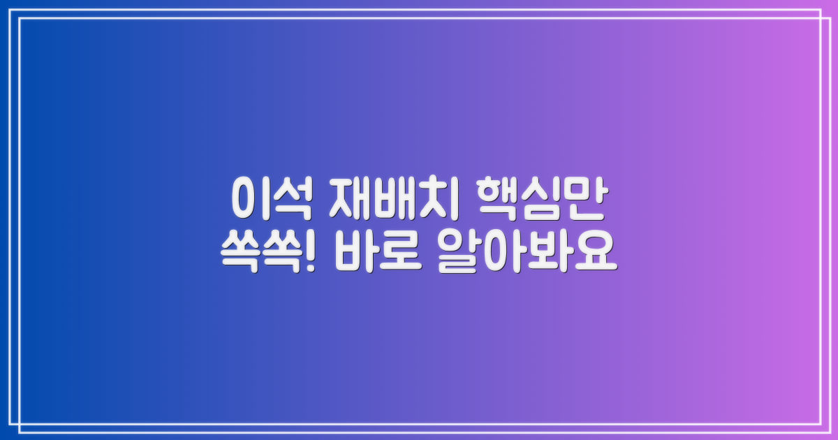 이석 재배치, 바로 알아보기!