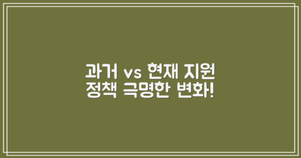 과거 vs 현재 지원 정책