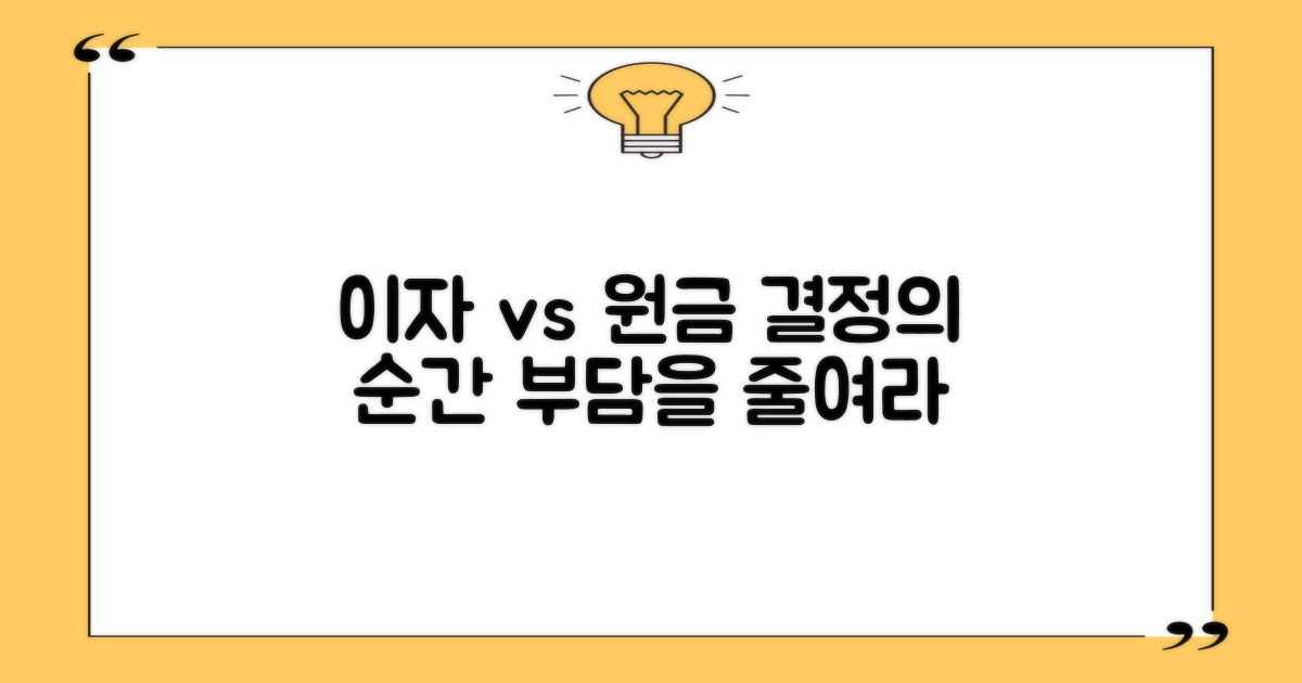 이자 부담 vs 원금 상환