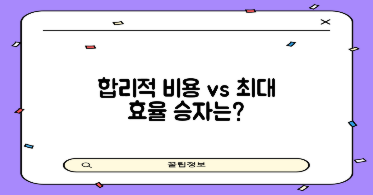 합리적 비용 vs 최대 효율