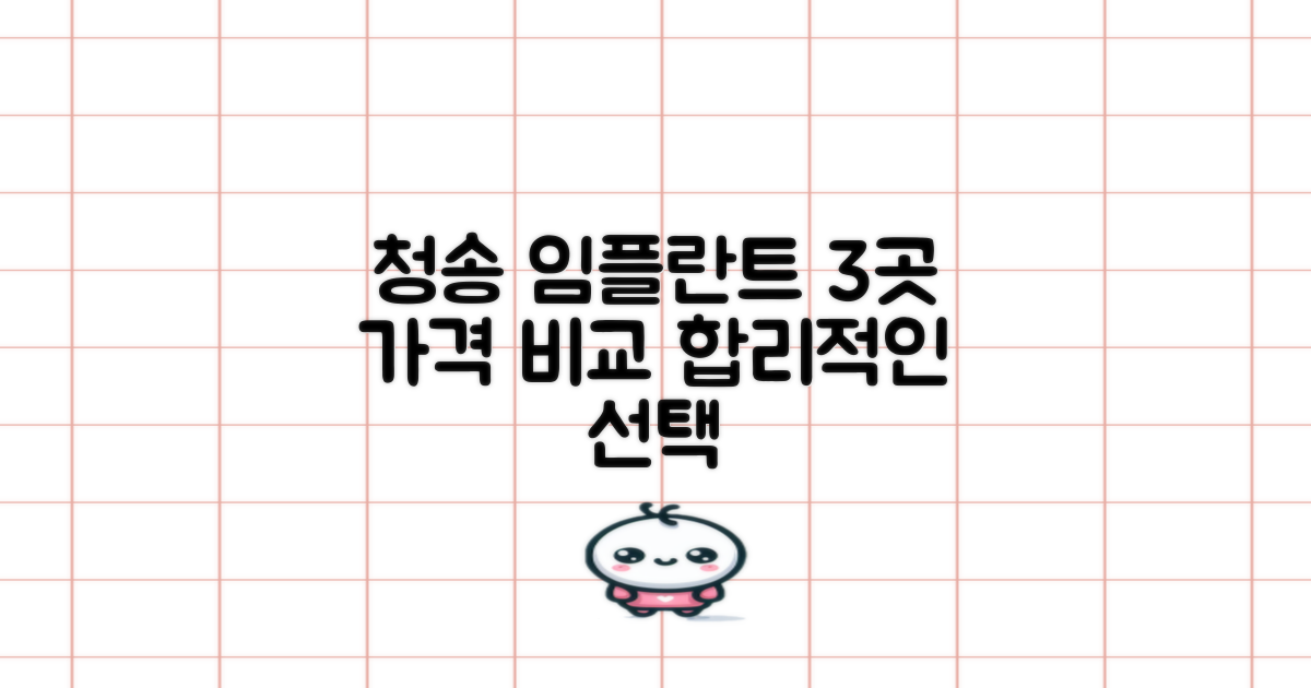 청송 임플란트 3곳 가격 비교