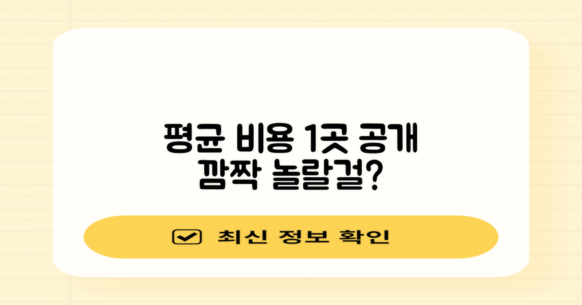 1곳당 평균 비용 공개