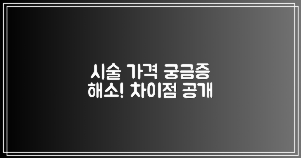 시술별 가격, 무엇이 다를까?
