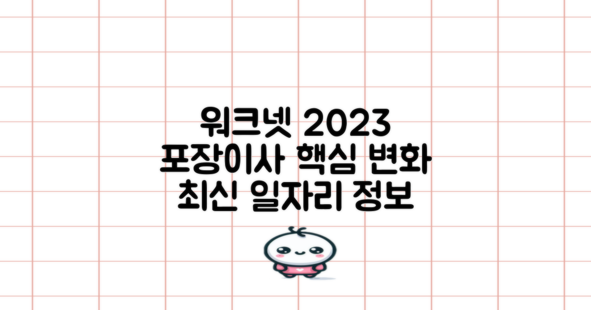 2023년 워크넷, 포장이사 일자리, 무엇이 달라졌나?