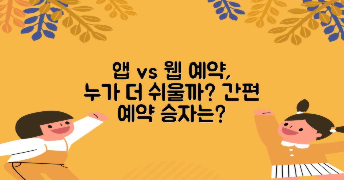 예약 간편화: 앱 vs 웹