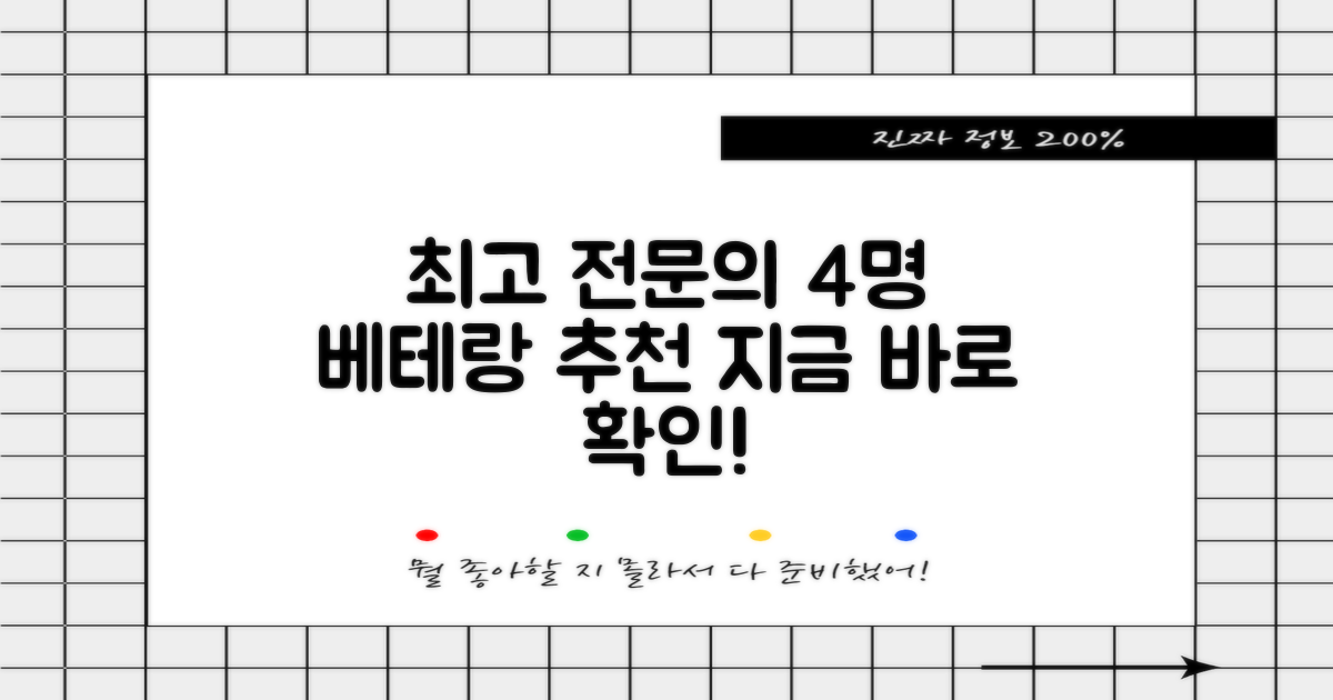 추천 전문의 4명 정보 공개