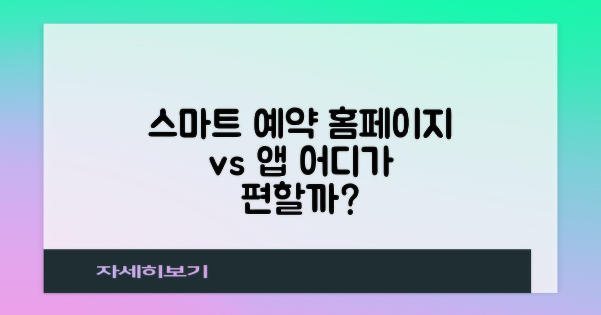 스마트 예약: 홈페이지 vs 어플/앱