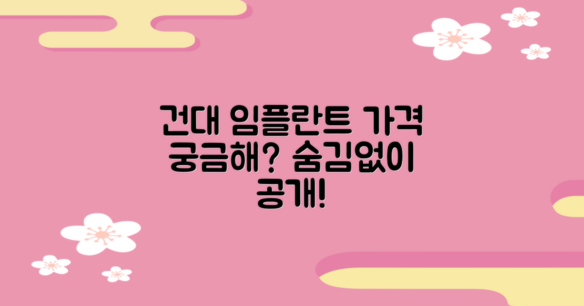 건대 임플란트, 가격 범위는?